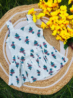 Load image into Gallery viewer, White Bloom - Cotton Frock  1 - 2 yrs
