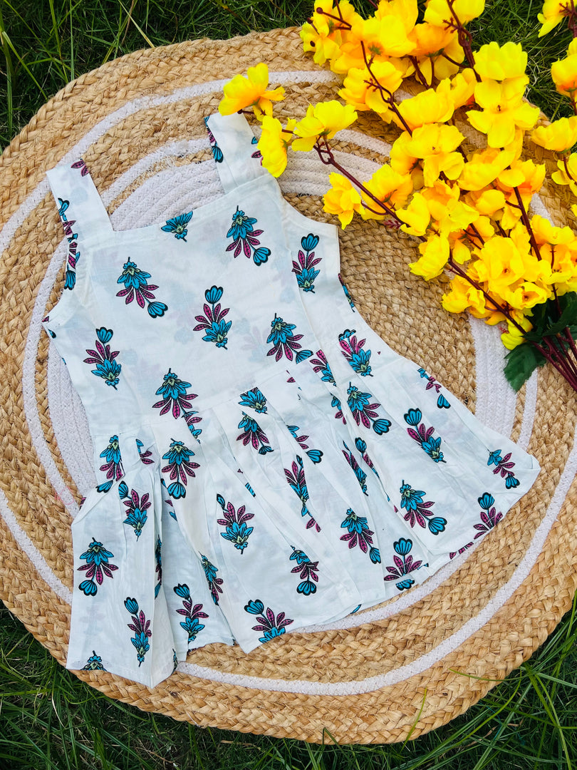 White Bloom - Cotton Frock  1 - 2 yrs