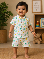 Load image into Gallery viewer, Baby Shirt and Shorts Set - Animals