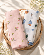 Load image into Gallery viewer, Muslin Baby Towels (Pack of 2)