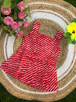 Load image into Gallery viewer, Red Fantasy - Cotton Frock 0 to 6m
