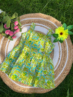 Load image into Gallery viewer, Green Paradise - Cotton Frock 2 -3 Yrs
