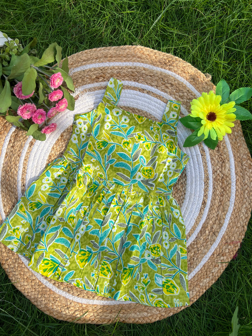 Green Paradise - Cotton Frock 2 -3 Yrs