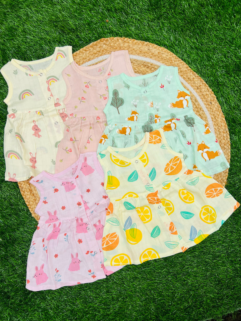 Love - Muslin Frocks Pack 0 to 3M