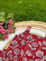Load image into Gallery viewer, Maroon Bloom - Cotton Frock 3 - 4 yrs
