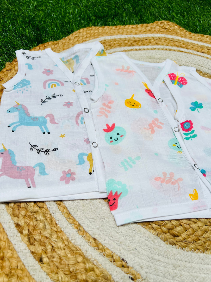 Cotton Muslin Jablas Pack: 0-3M