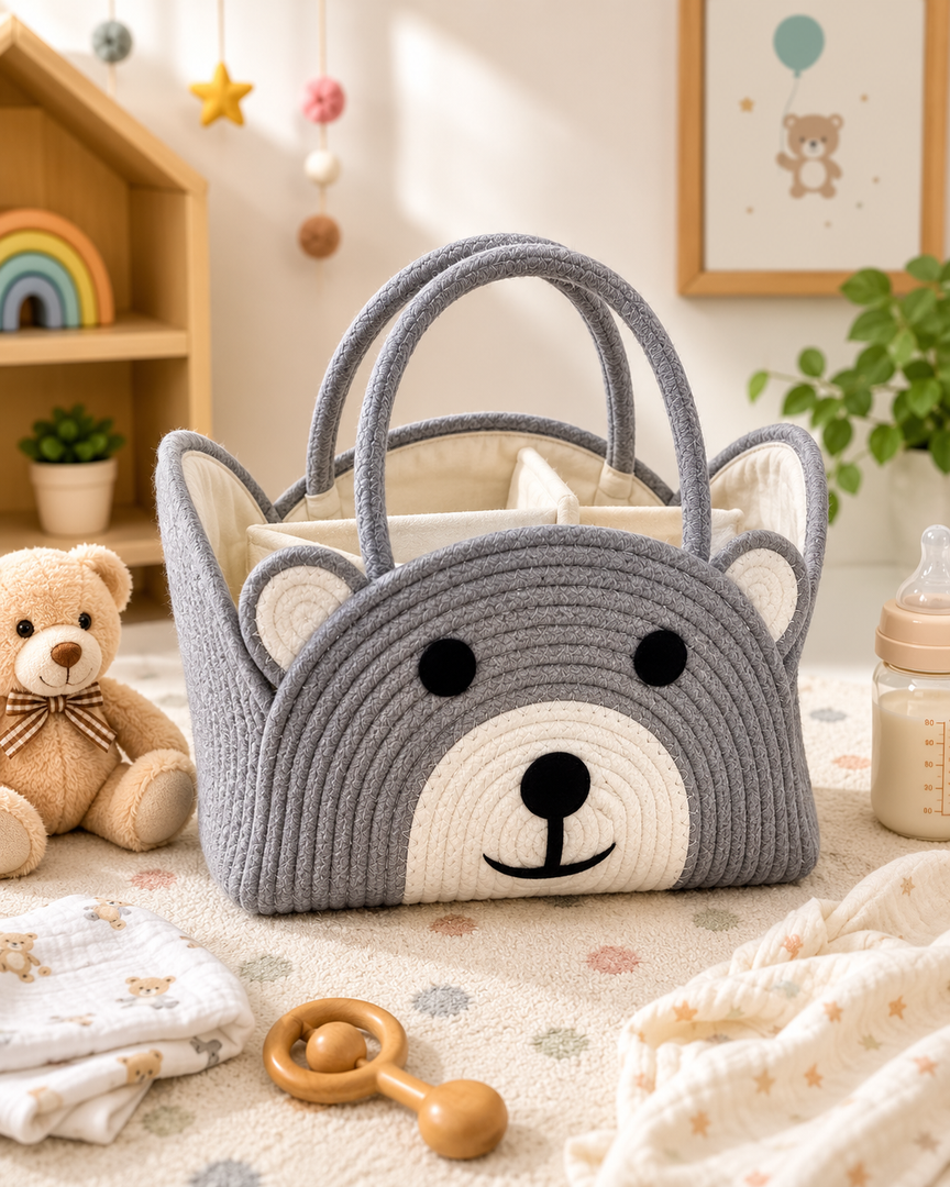 Mommy Bag/Diaper Caddy : Grey