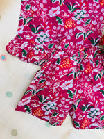 Load image into Gallery viewer, Pink Garden - Frill top &amp; Shorts Set 6m - 1 yr
