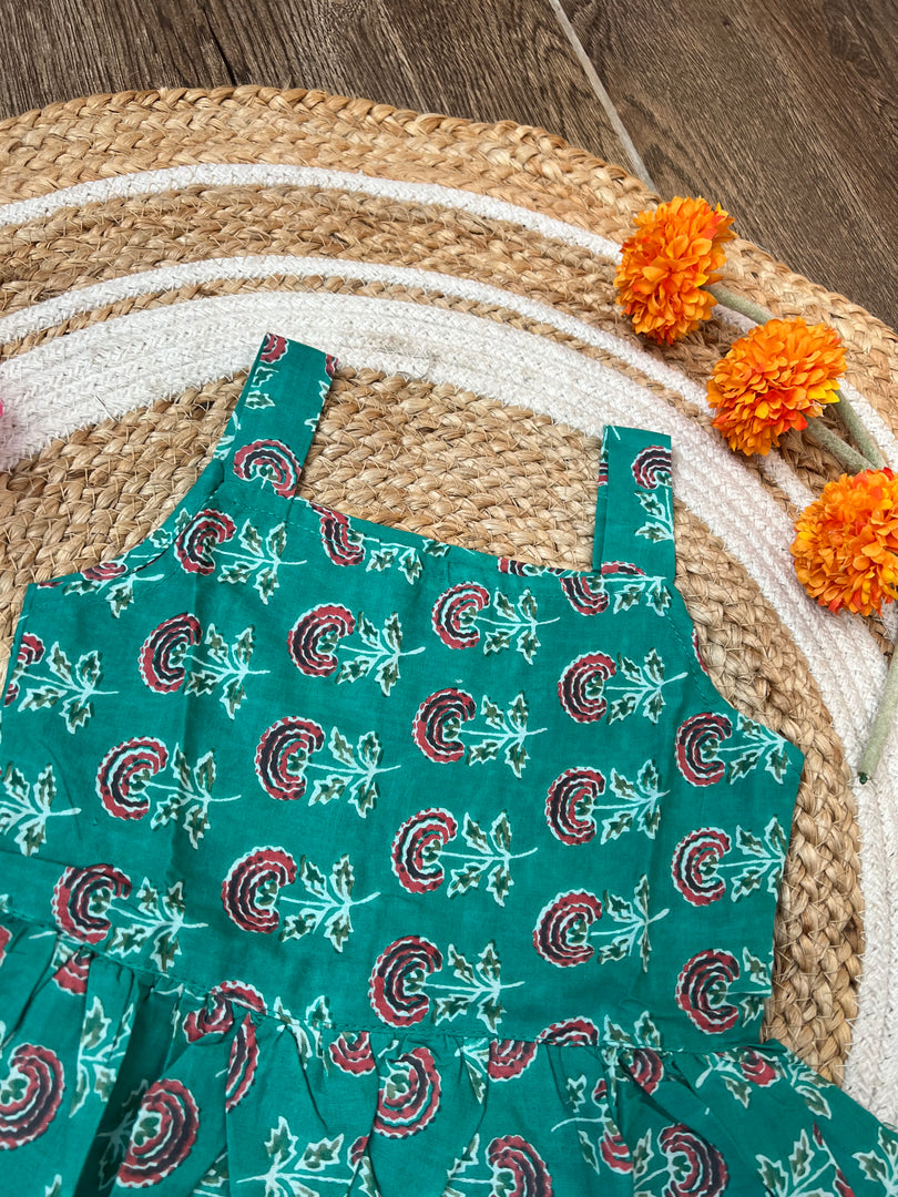 Teal Delight - Cotton Frock 6m to 1 Yr