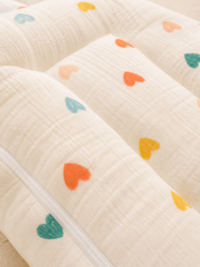 Muslin Carry Bed/Nest - Hearts
