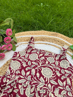 Load image into Gallery viewer, Maroon Blossom - Cotton Frock 3 - 4 yrs
