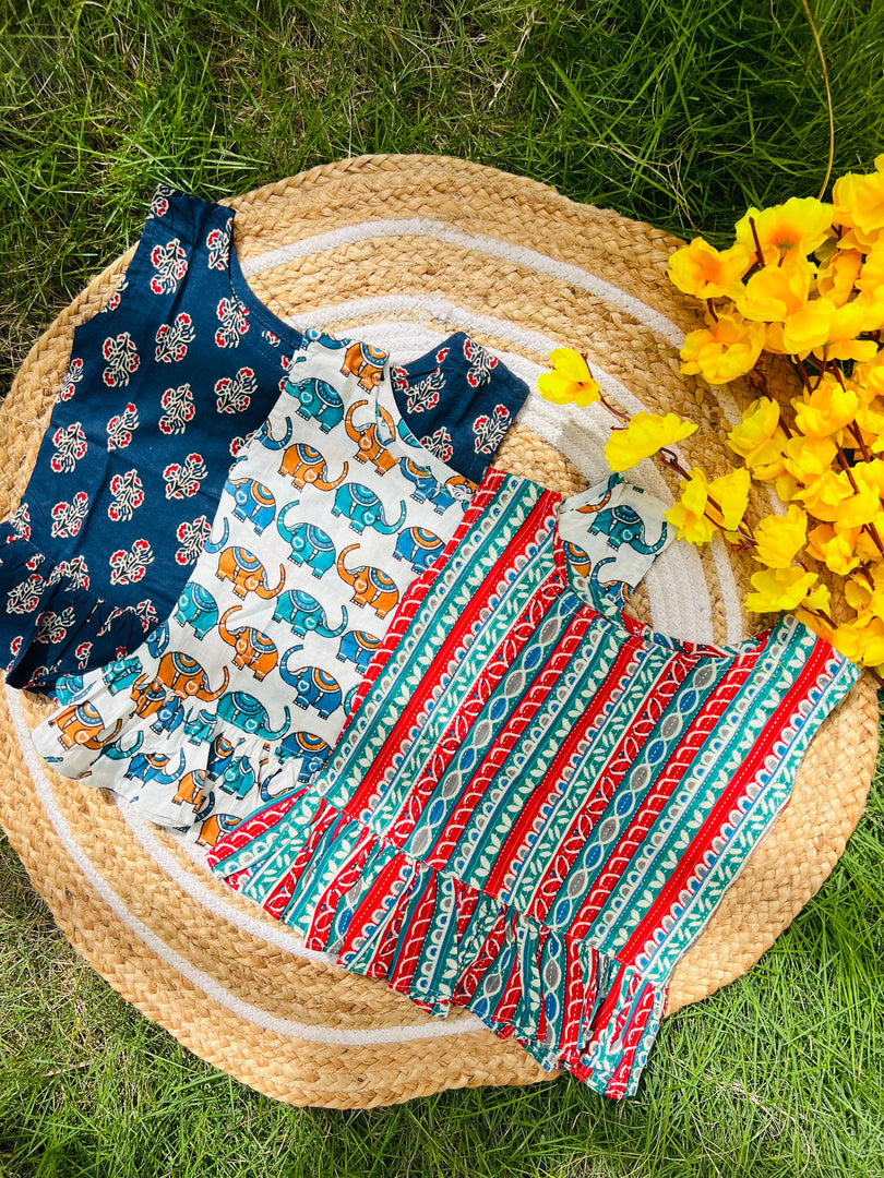 Frill tops Set 2 - 3yrs (pack of 3)