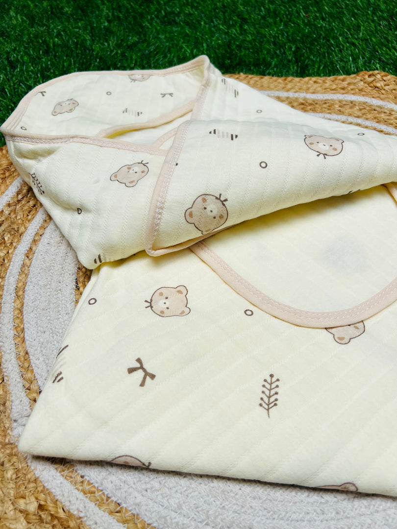 Little Cubs - Muslin Hooded Baby Blanket