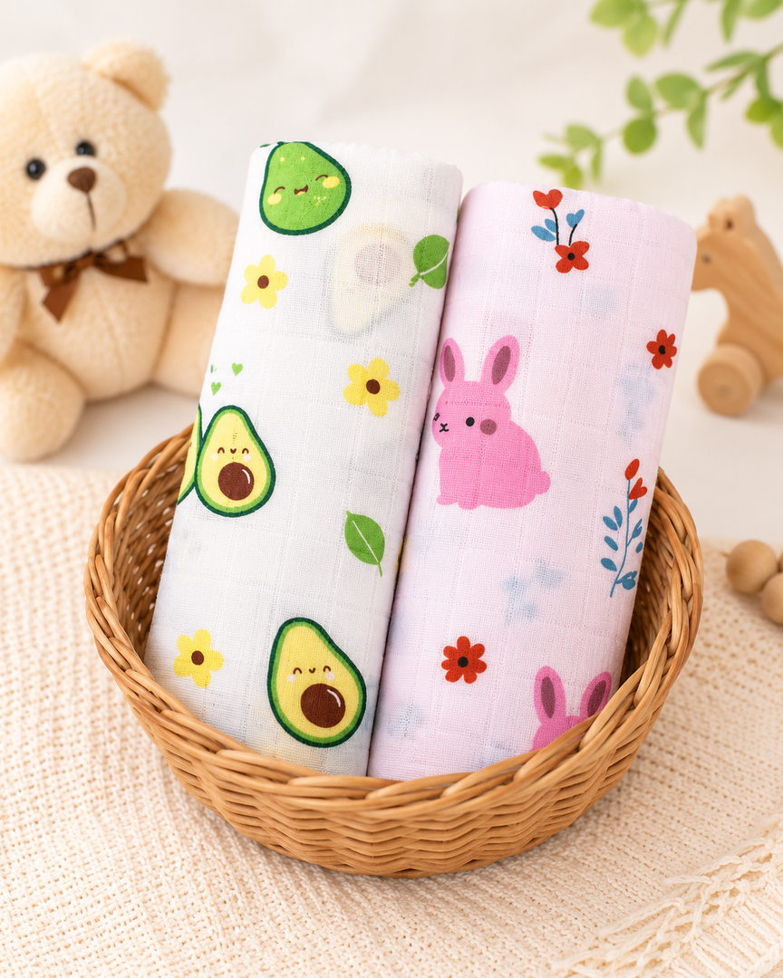 Muslin Baby Towels (Pack of 2)