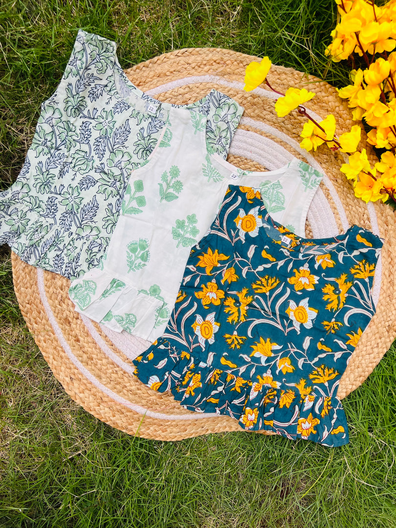 Frill tops Set 3 - 4yrs (pack of 3)