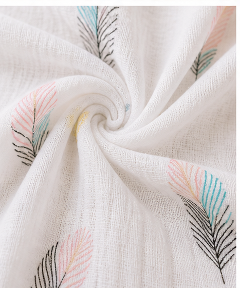 Muslin Baby Swaddle - Feather