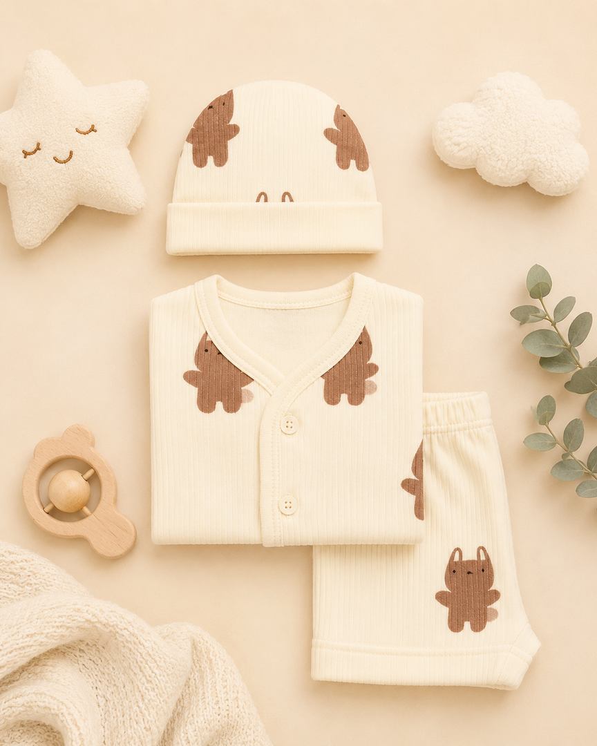 Baby Set - Cardigan, Pant and Cap