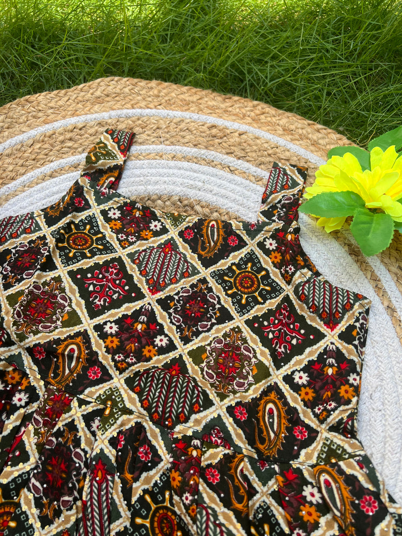 Ethnic Blossom - Viscose Frock 4 - 5 yrs