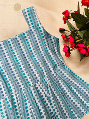 Blue Rainbow - Cotton Frock 0 to 6m