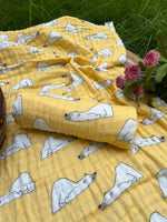 Load image into Gallery viewer, Yellow Mellow - Muslin Baby Towel
