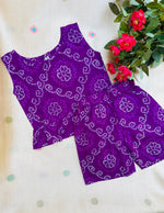 Load image into Gallery viewer, Purple Blossom - Frill top &amp; Shorts Set 1 - 2yrs
