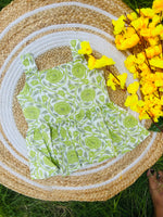 Load image into Gallery viewer, Green Love - Cotton Frock 0 to 6m
