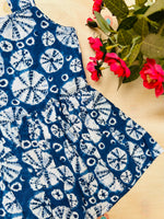 Load image into Gallery viewer, Blue Batik - Cotton Frock 6m to 1 Yr
