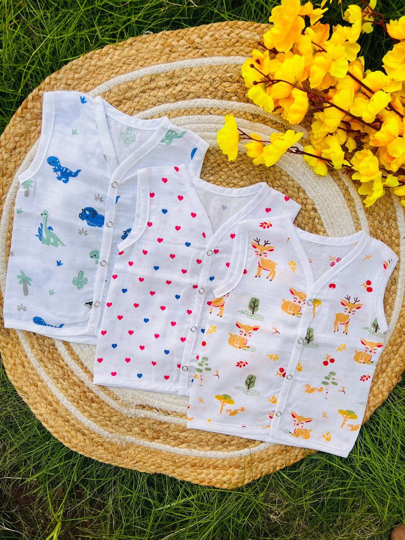 Cotton Muslin Jablas Pack: 3-6M