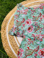 Load image into Gallery viewer, Green Lush - Frill top &amp; Shorts Set 2 - 3yrs
