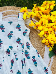 White Bloom - Cotton Frock  1 - 2 yrs