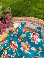 Load image into Gallery viewer, Pinky Green - Cotton Frock 2 - 3 Yrs
