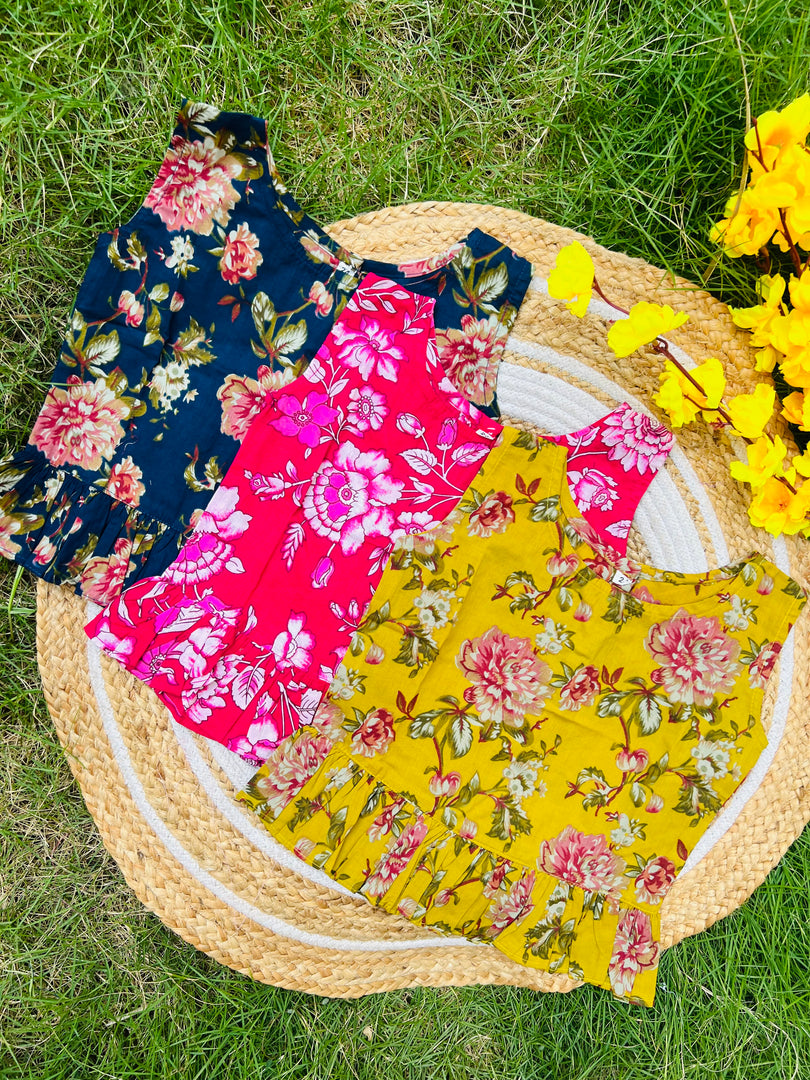 Frill tops 4 - 5yrs (pack of 3)