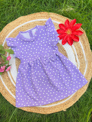 Lavender Hearts - Frill Cotton Frocks