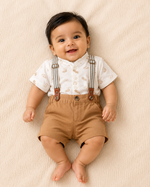 Load image into Gallery viewer, Baby Suspender Set - Choco
