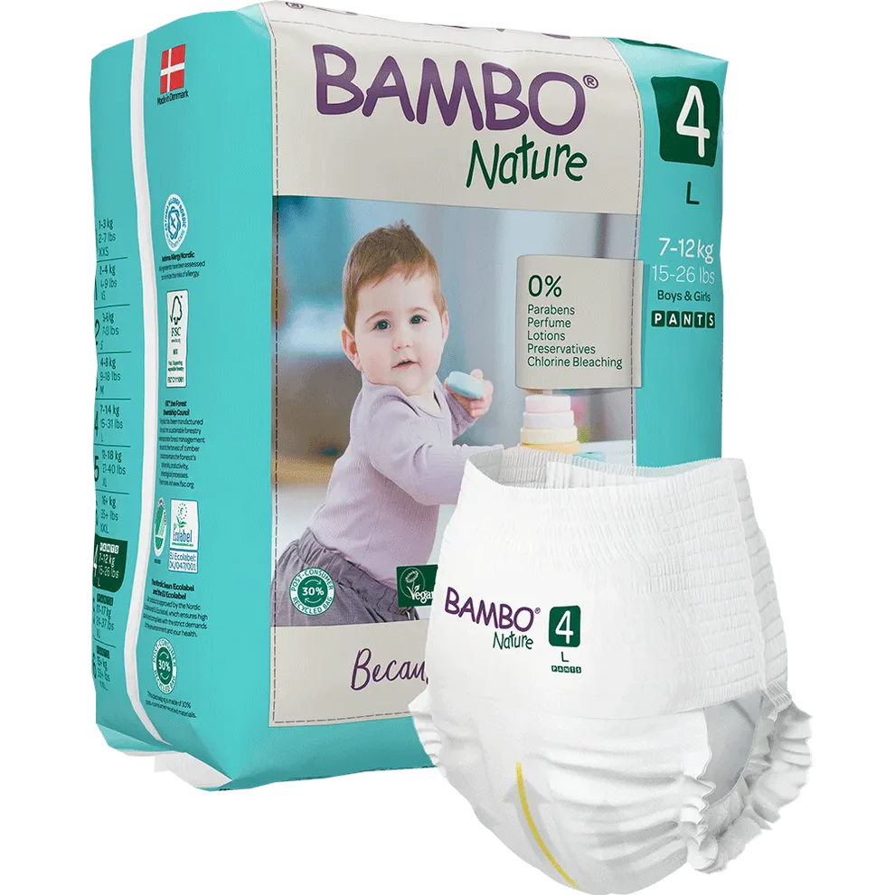 Bambo Nature Chemical Free Pant Diapers - L (7-12 kgs)