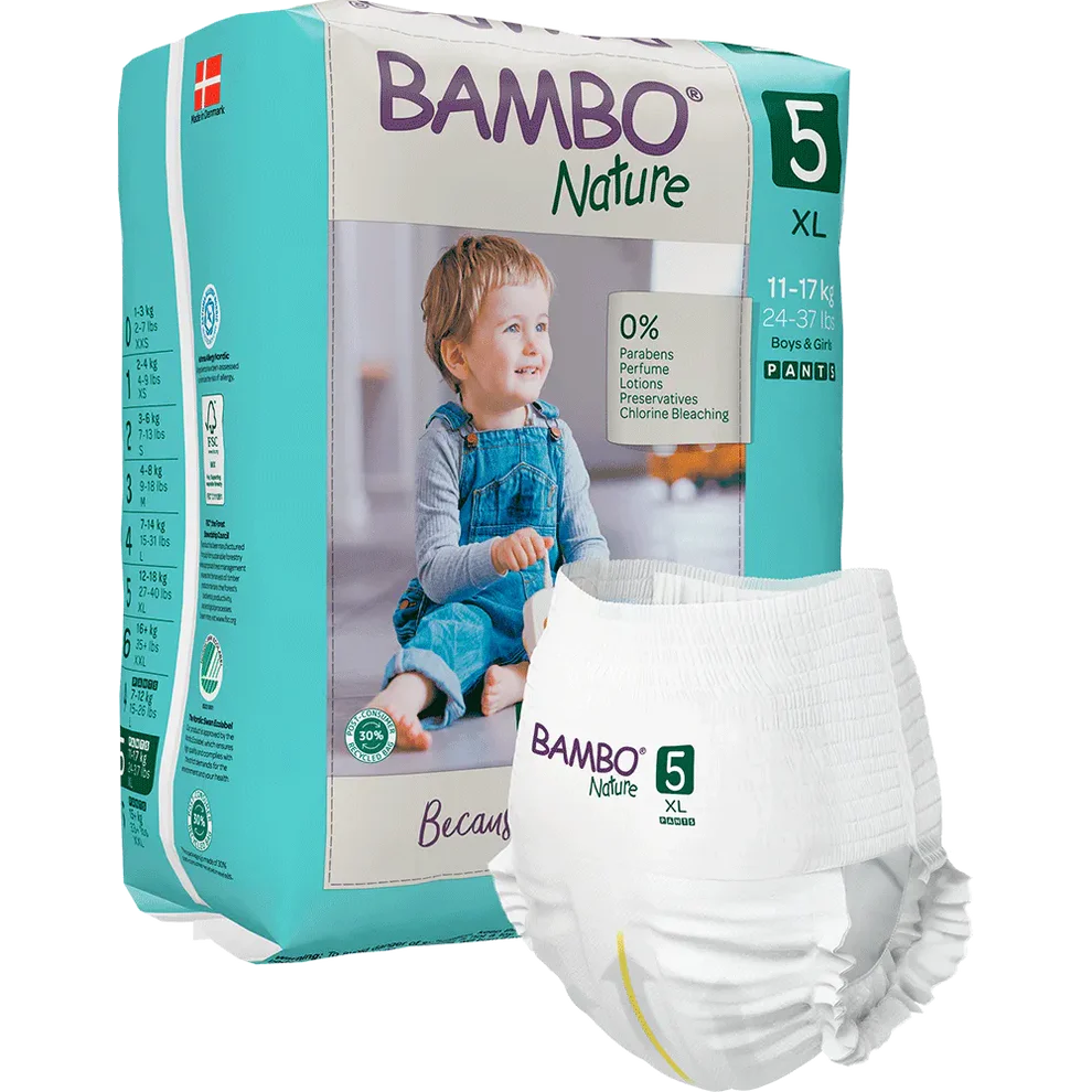 Bambo Nature Chemical Free Pant Diapers - XL (11-17 kgs)