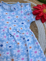 Load image into Gallery viewer, Blue Bloom - Frill Cotton Frocks
