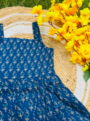 Indigo Blossom - Cotton Frock 2 - 3 Yrs