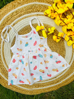 Load image into Gallery viewer, Leafy Love - Muslin Frock 0 to 6M
