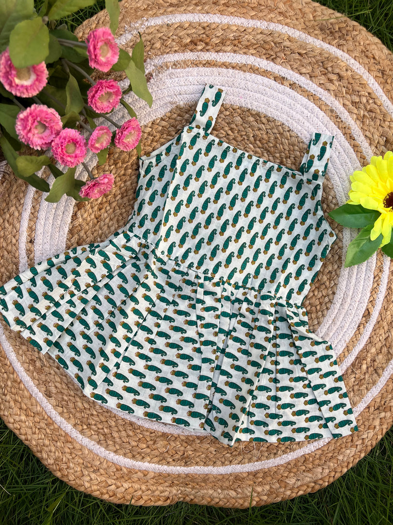 Icy Floral - Cotton Frock 6m to 1 Yr