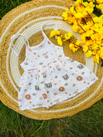 Load image into Gallery viewer, Cute Lioness - Muslin Frock 0 to 6M
