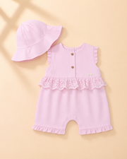 Blush Eyelet Romper Set