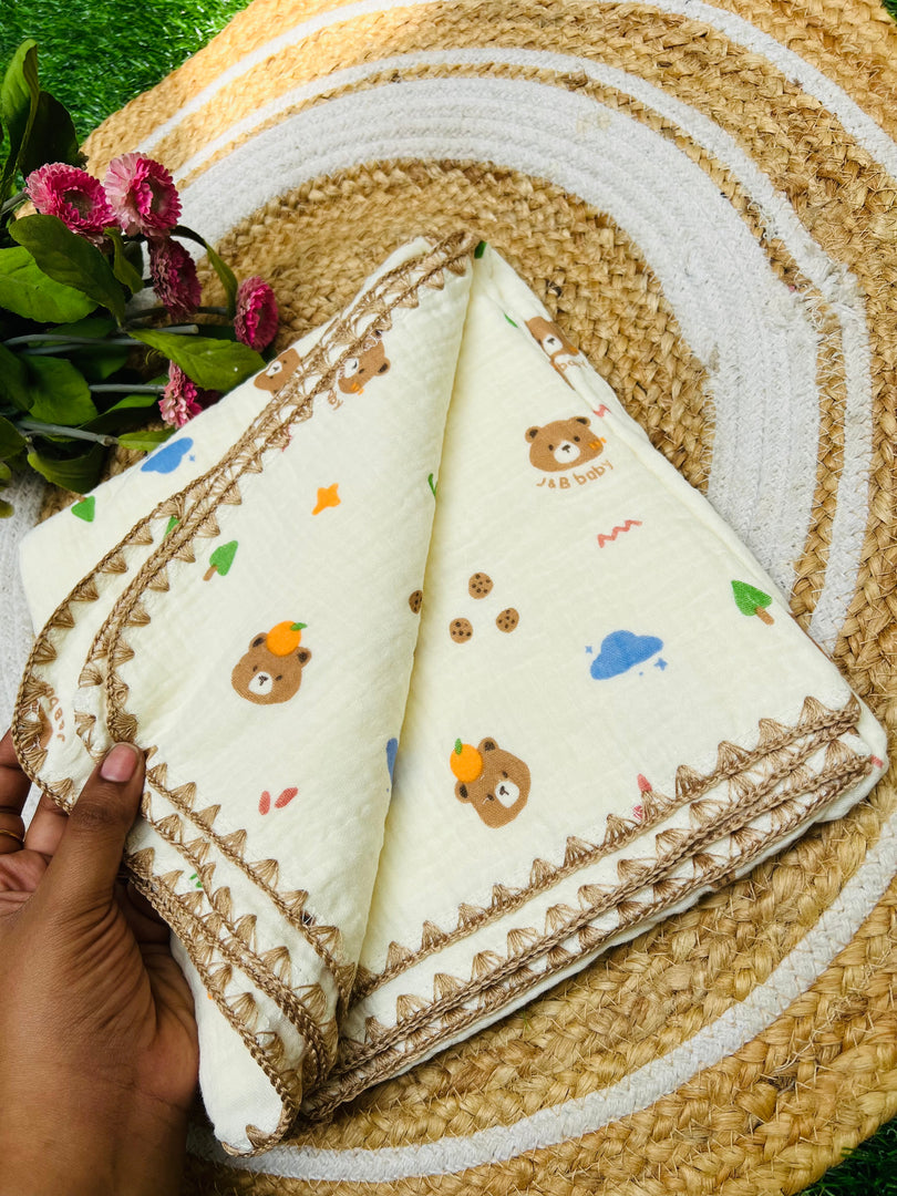 Blossom Hug - Muslin Baby Blanket