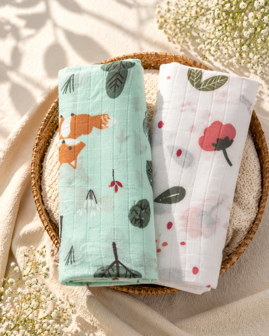 Muslin Baby Towels (Pack of 2)