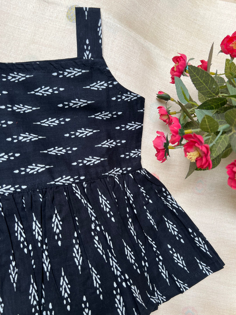 Night Bloom - Cotton Frock 0 to 6m