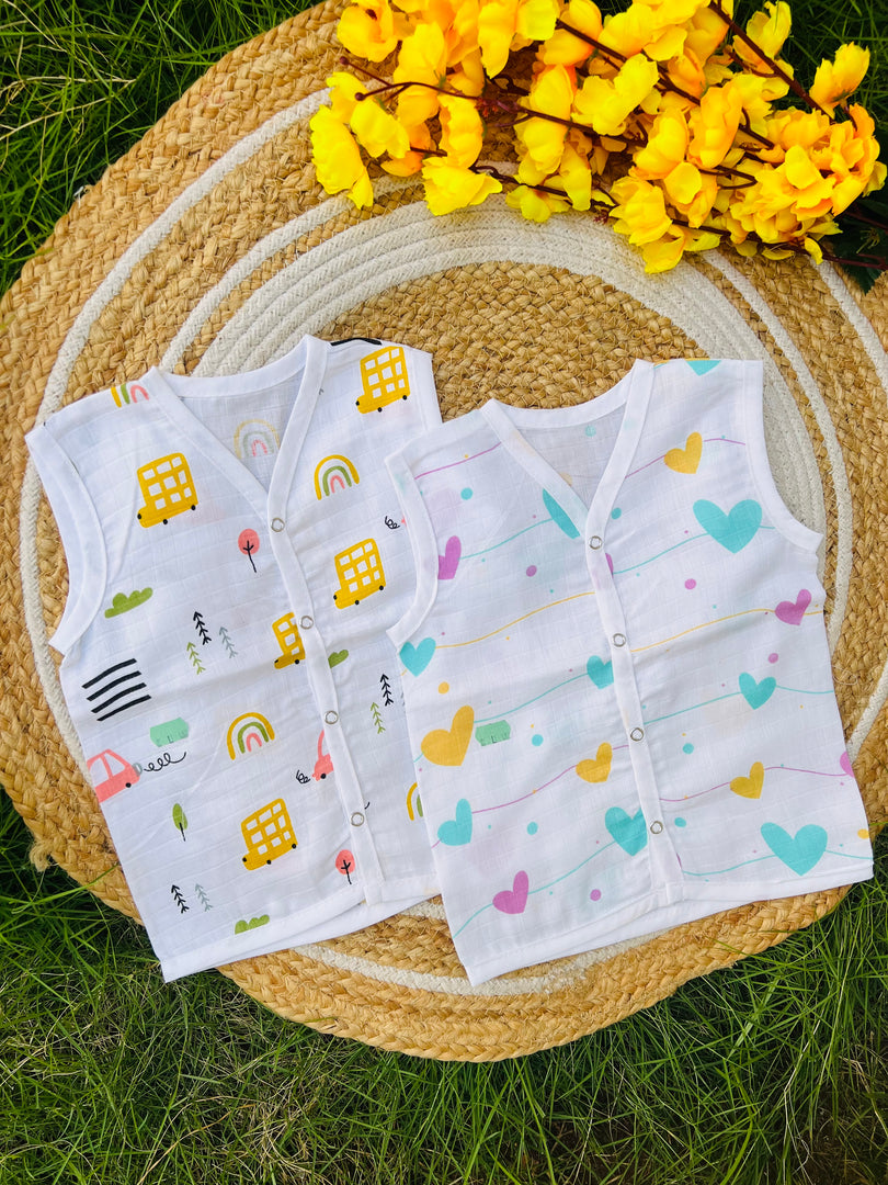 Cotton Muslin Jablas Pack: 6-12M