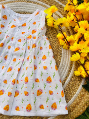 Cute Chickens - Muslin Frock 3 to 6M
