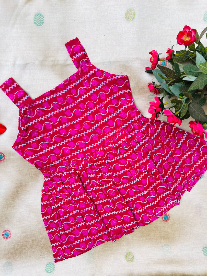 Pink Ocean - Cotton Frock 6m to 1 Yr