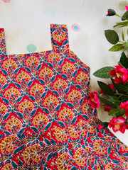 Teal Blosoom - Cotton Frock  1 - 2 yrs