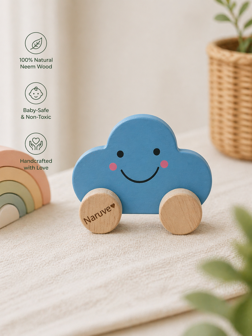 Cloud - Neem Wood Push Toy